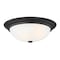 Designers Fountain 15.25in 3-Light Matte Black Ceiling Light Flush Mount 1257L-MB-W - alternate 1